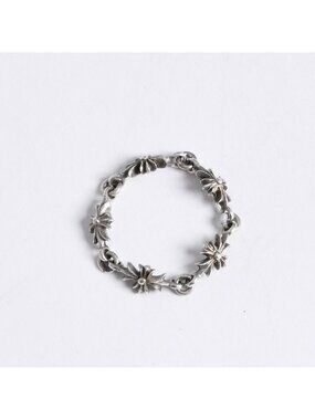 Chrome Hearts Tiny Ech Plus Cross Ring 925 Sterling Silver